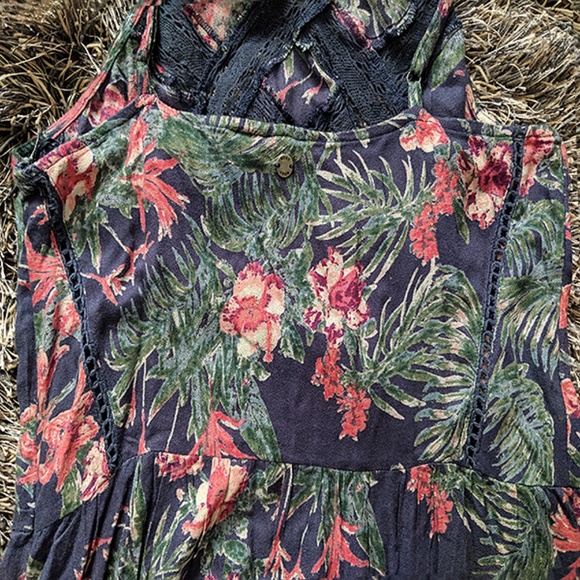 Roxy Summer Navajo Tropical Floral Midi Dress - Picture 6 of 7